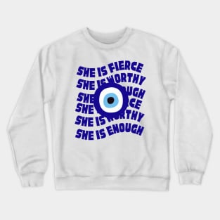 she is women's power Crewneck Sweatshirt